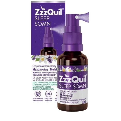 ZzzQuil Natura Sleep Somn Melatonin Spray Στοματικό Σπρέι Μελατονίνης 30ml