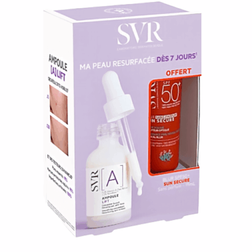 SVR A Ampoule Promo Pack Συμπυκνωμένος Αντιρυτιδικός Ορός 30ml & Sun Secure Blur SPF50+ χωρίς άρωμα 15ml