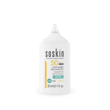 Soskin Invisible Fluid High-Protection Αδιάβροχο Αντηλιακό Προσώπου Υψηλής Προστασίας SPF50+ LOW-TOX Τεχνολογίας 30ml