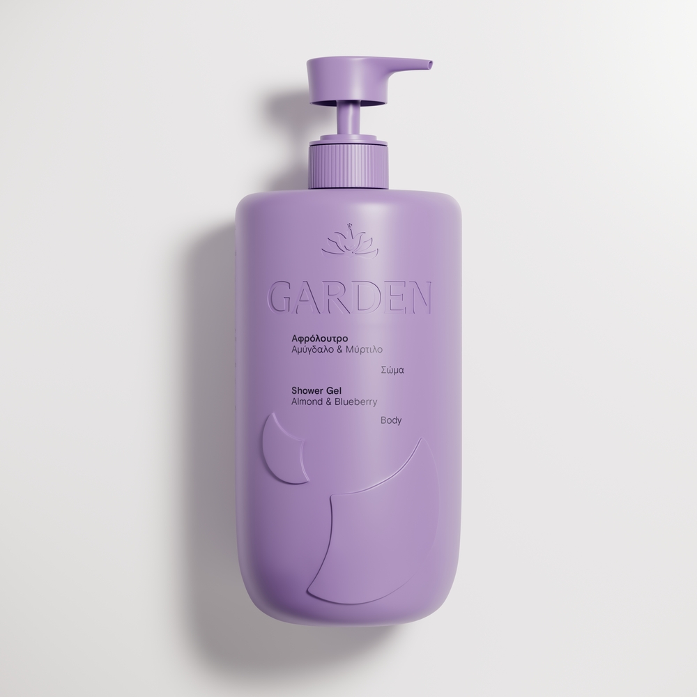Garden Shower gel Almond - Blueberry, Αφρόλουτρο Αμύγδαλο Μύρτιλο, 1000ml