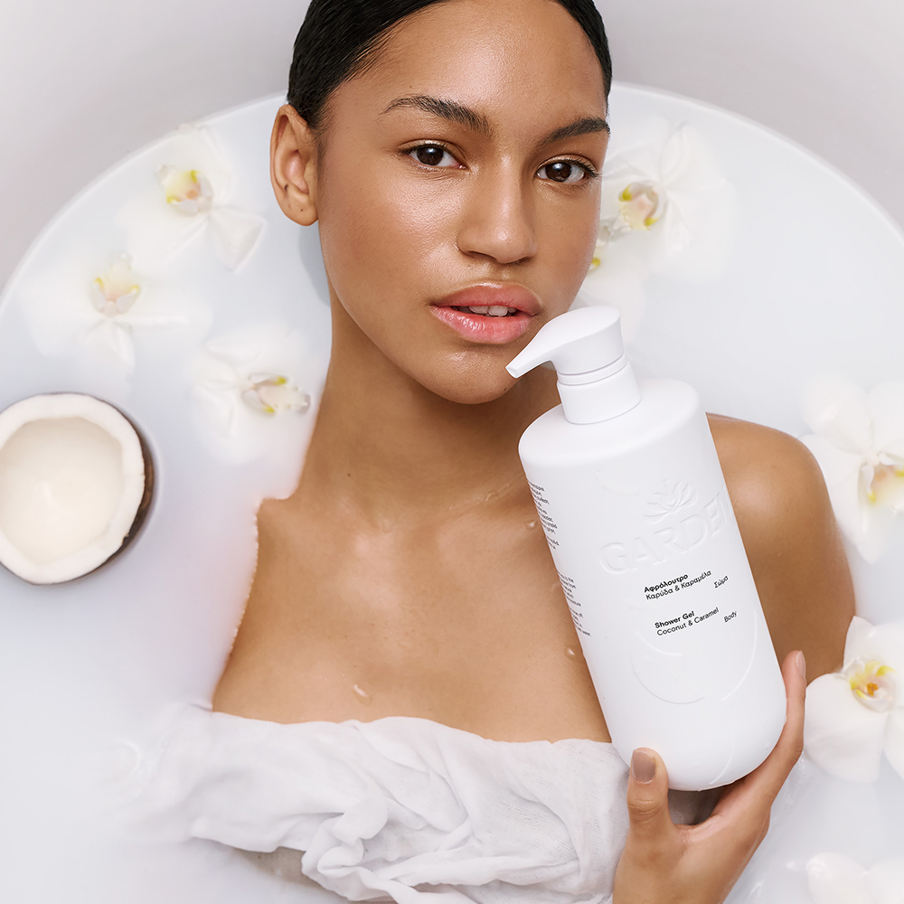 Garden Shower Gel Coconut & Caramel Αφρόλουτρο Καρύδα & Καραμέλα 1lt - Image 2