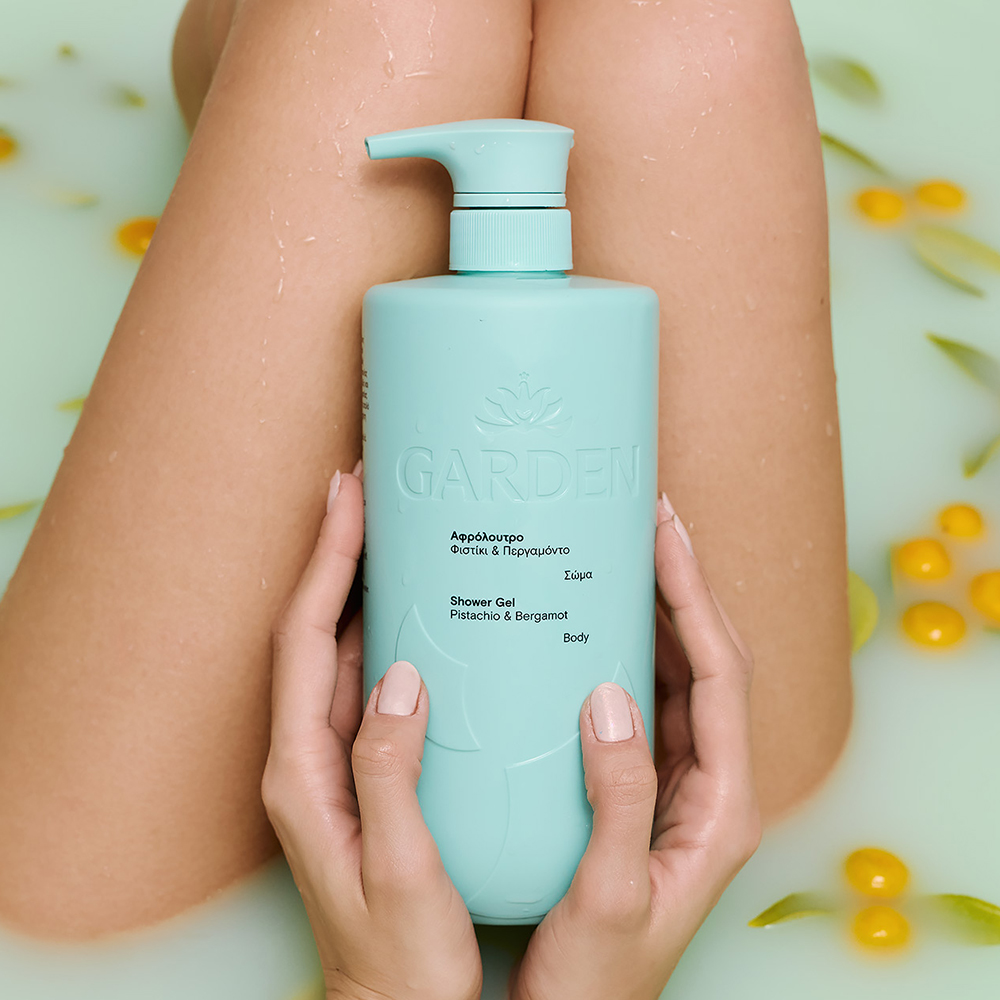 Garden Shower Gel Pistachio & Bergamot Αφρόλουτρο Φιστίκι & Περγαμόντο 1lt - Image 2