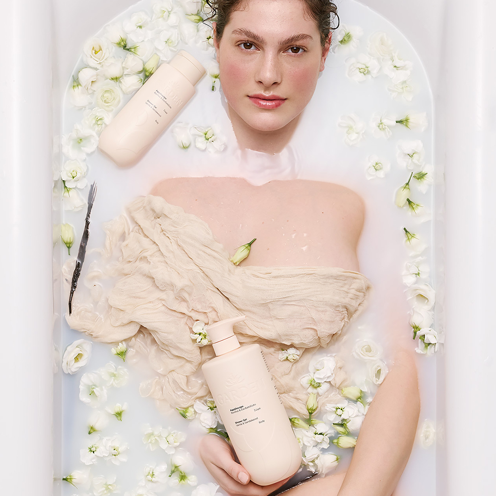 Garden Shower gel vanilla & sandalwood 1L, Αφρόλουτρο Βανίλια Σανδαλόξυλο 1000ml - Image 2
