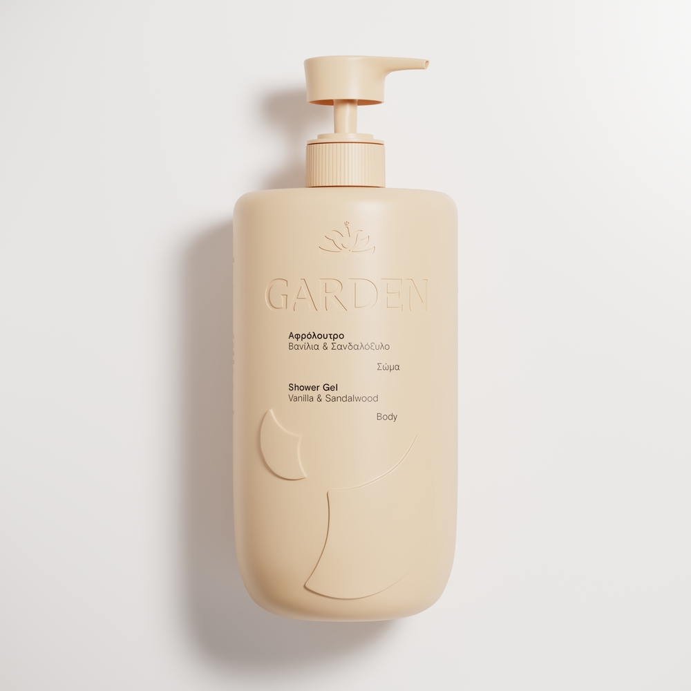 Garden Shower gel vanilla & sandalwood 1L, Αφρόλουτρο Βανίλια Σανδαλόξυλο 1000ml