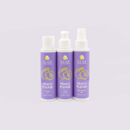 Aloe+ Colors Promo Peach Please Travel Size Summer Bag Shower Gel Αφρόλουτρο, 100ml, Body Lotion Λοσιόν Σώματος, 100ml, Hair & Body Mist, 100ml & Δώρο Νεσεσέρ, 1τεμ, 1σετ - Image 2