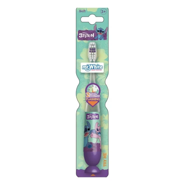 Mr White Stitch Flashing Toothbrush Παιδική Οδοντόβουρτσα που Αναβοσβήνει από 3+ Ετών