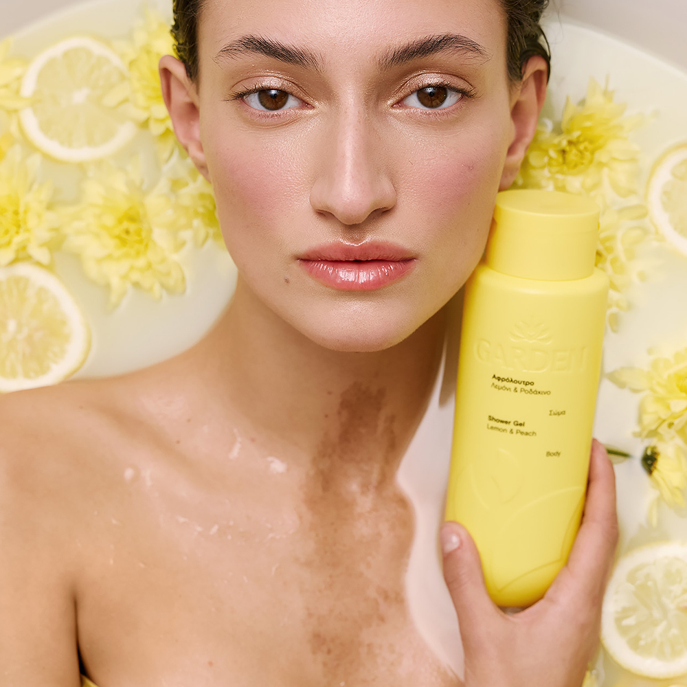 Garden shower gel Lemon Peach, Αφρόλουτρο Λεμόνι - Ροδάκινο 400ml - Image 2