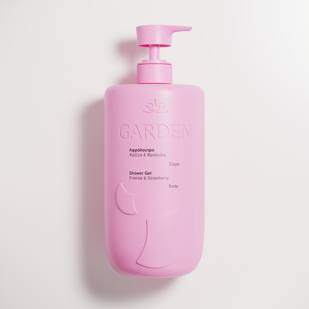 Garden Shower Gel Freesia Strawberry, Αφρόλουτρο Φράουλα - Φρέζια 1000ml