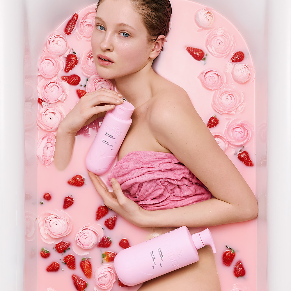 Garden Shower Gel Freesia Strawberry, Αφρόλουτρο Φράουλα - Φρέζια 1000ml - Image 2