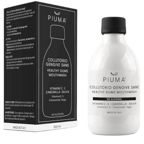 Piuma Healthy Gums Mouthwash Στοματικό διάλυμα με Χαμομήλι Χωρίς Αλκοόλ 300ml
