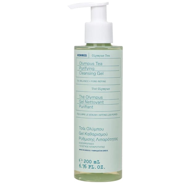 Korres Olympus Tea Purifying Cleansing Gel Τζελ Καθαρισμού με Τσάι Ολύμπου για Ρύθμισης Λιπαρότητας, 200ml