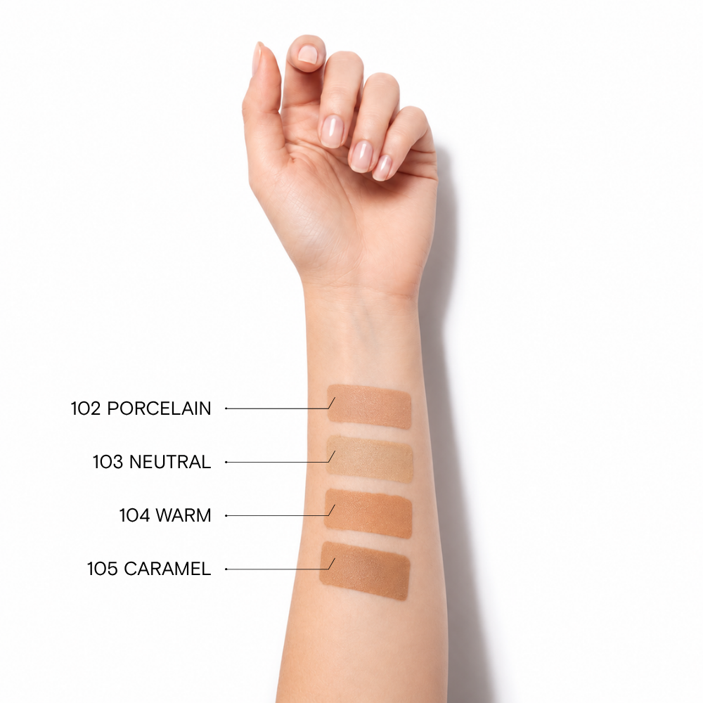 GARDEN Luminous Foundation 30SPF με Υαλουρονικό Οξύ και Ceramides 102 Porcelain -30ml - Image 5