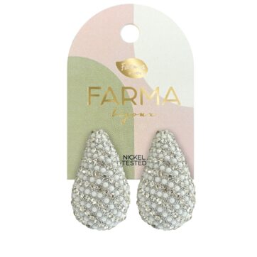 Farma Bijoux  Σκουλαρίκια Σταγόνες με Κρύσταλλα & Στρας 35mm (BEWOW12)