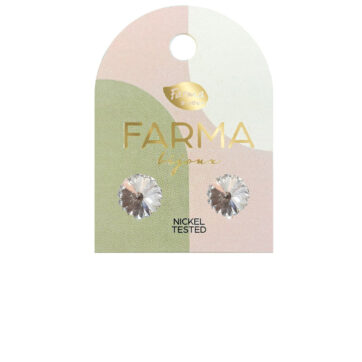 Farma Bijoux Υποαλλεργικά Σκουλαρίκια Κρύσταλλα Στρογγυλά 10mm (BE38C01)