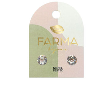 Farma Bijoux Υποαλλεργικά Σκουλαρίκια Κρύσταλλα Στρογγυλά 6,2mm (BE65C01)