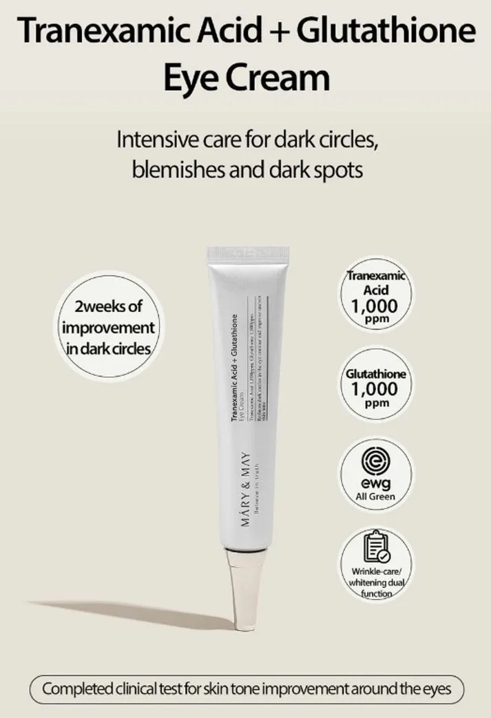 Mary&May Tranexamic Acid + Glutathione Eye Special Set- Σετ Κρέμας ματιών για μαύρους κύκλους - Image 4