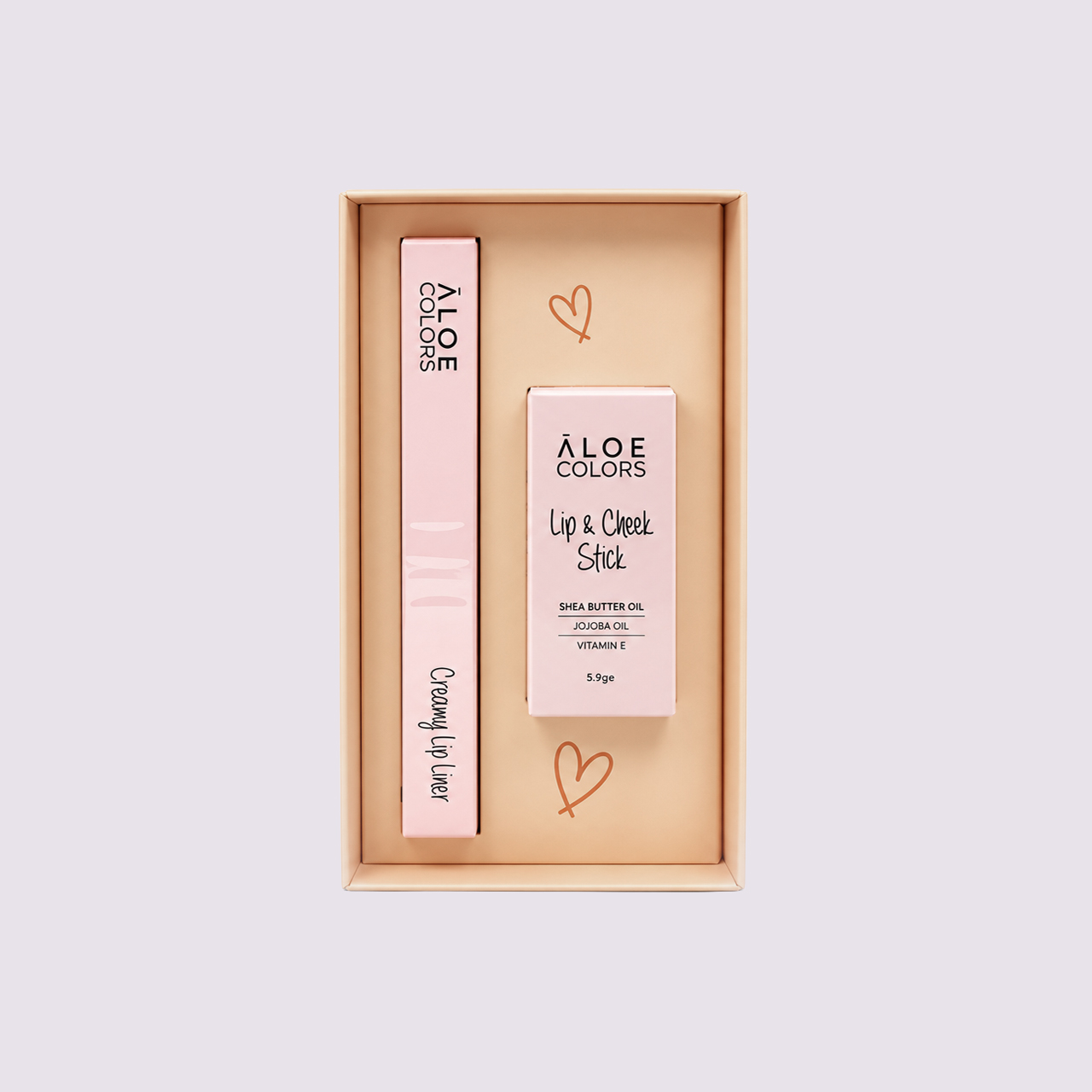 Aloe Colors Lip & Cheek Combo – Nude Me - Image 3