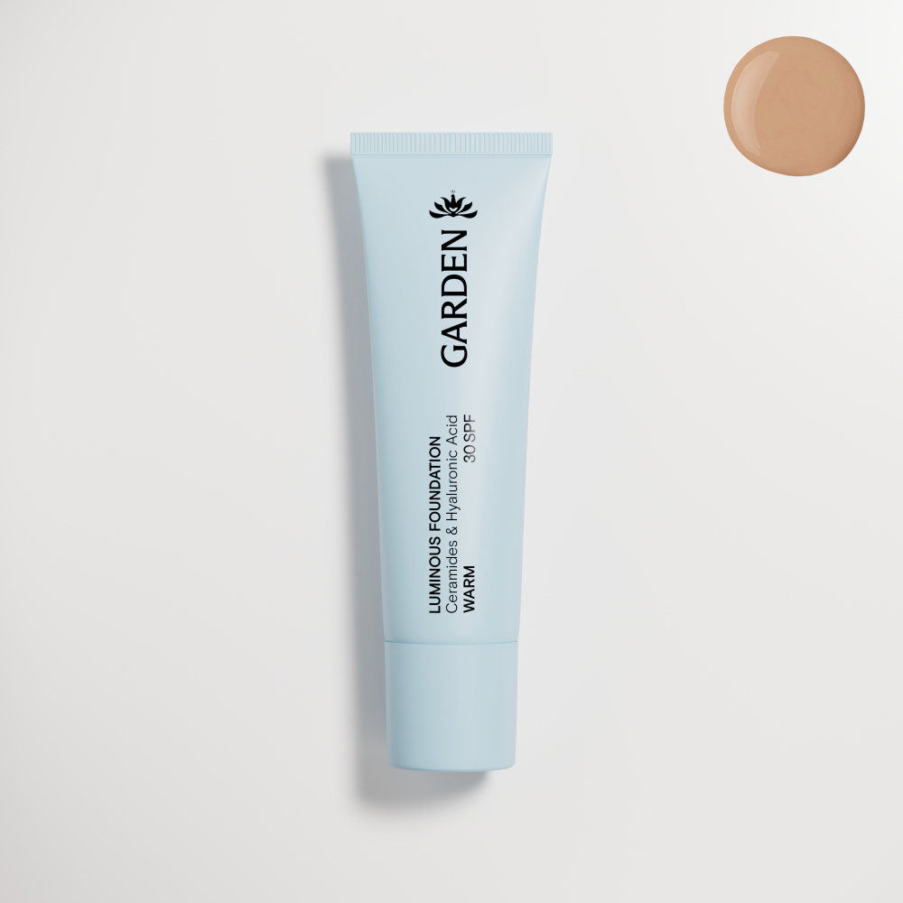 GARDEN Luminous Foundation 30SPF με Υαλουρονικό Οξύ και Ceramides 104 Warm -30ml