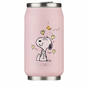 Les Artistes Pull Can’it Ανοξείδωτη Κούπα Θερμός (Enjoy Snoopy Pink) 280ml