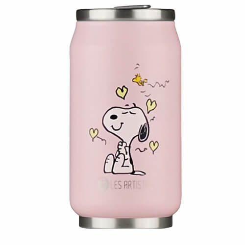 Les Artistes Pull Can’it Ανοξείδωτη Κούπα Θερμός (Enjoy Snoopy Pink) 280ml