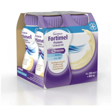 Nutricia Fortimel 1.5 kcal Συμπλήρωμα Διατροφής Vanilla Υψηλής Ενέργειας 4x200ml