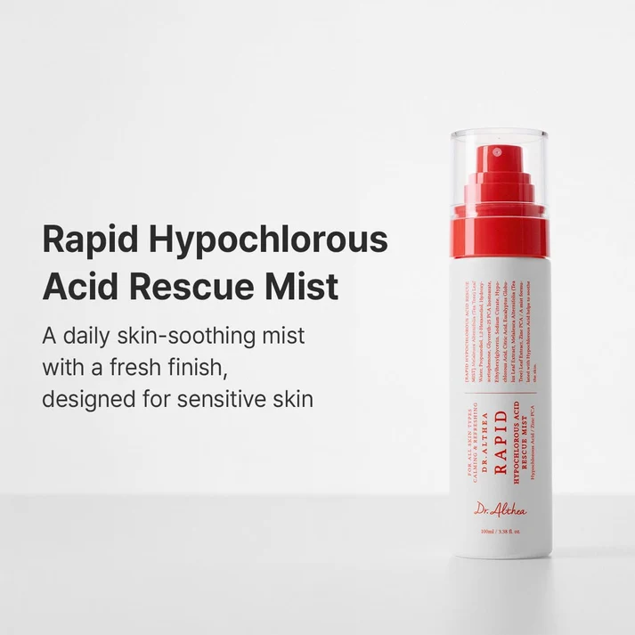 Dr. Althea Rapid Hypochlorous Acid Rescue Mist – Καταπραϋντικό Mist Προσώπου με Υποχλωριώδες Οξύ, Τονωτική Λοσιόν, 100 ml - Image 3