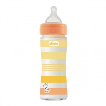 Chicco Well Being Γυάλινο Μπιμπερό κατά των Κολικών 0m+, 240ml
